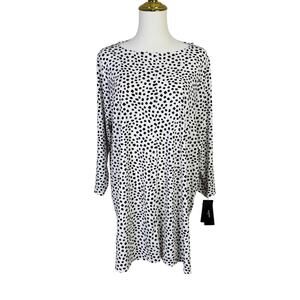 Alfani Elements Printed 3 4 Sleeve Tunic Top US Women's 0X Plus